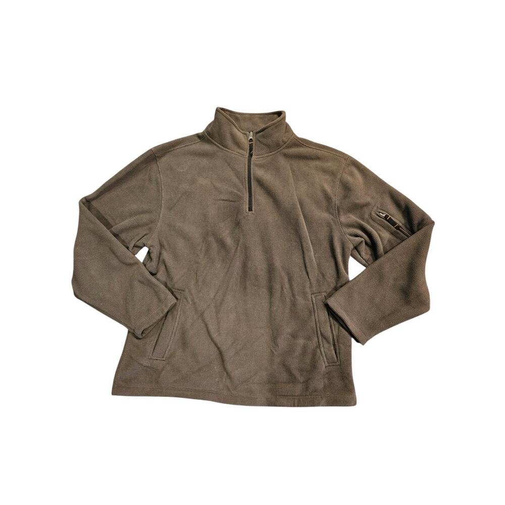 Horn Legend Men's 1/4 Zip Pullover Size Large Brown‎